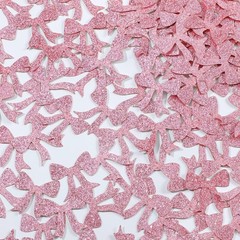 300 PCS Pink Bow Bachelor Party Confetti Shes Tying The Knot Glitter Decor