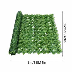 3M Artificial Green Leaf Fence Panel Faux Privacy Screen Garden Balcony Outdoor