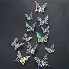 Iridescent Paper Leaf Snowflakes Garland Mermaid Birthday Tea Party Hanging