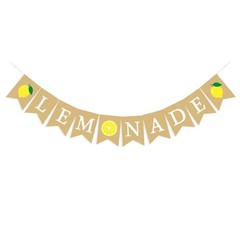 Rustic Kids Lemonade Stand Banner Sign Outdoor Decorations Summer Party Decor