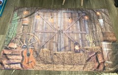 Western Cowboy Backdrop Cowboy Party Decor Large Tapestry Banner 43″x 69″
