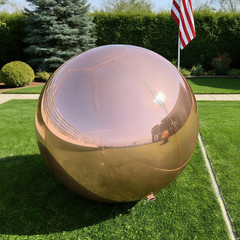 Rose Gold Inflatable Big Mirror Ball Gold Shiny Balls Large Hanging & Standing P