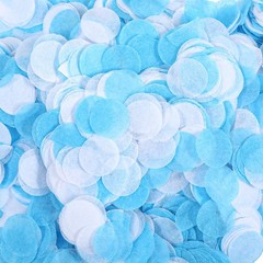 8000 PCS Blue White Round Tissue Paper Confetti Wedding Birthday Decor