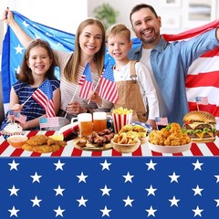 2 Pack American Flag Tablecloths Patriotic Plastic Rectangle Decorations for