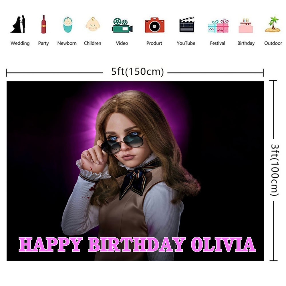 M3GAN 2 Personalised Custom Banner Backdrop Vinyl Party Supplies Birthday Gift