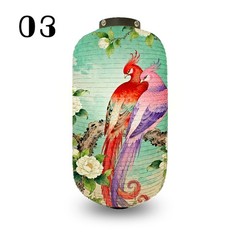 Oriental Chinese Style Cloth Lantern Phoenix Printed Decor Izakaya Restaurant