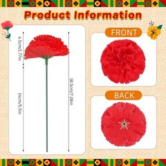 Vibrant 50 Count Juneteenth Marigolds – Durable Silk Flowers for Festive Decor