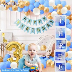 Baby Boxes with Letters, 5 Transparent Baby Shower Balloon Boxes with 78 Lett…