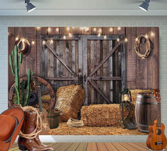 7X5Ft Western Cowboy Backdrop Western Party Decorations Wild West Vintage Wooden