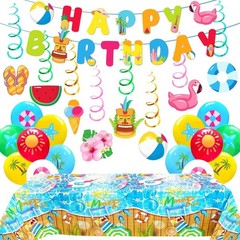Summer Party Decotrations Pool Partys Decor Beach Theme Party Supplies Includ…