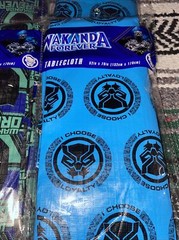 Marvel Black Panther Wakanda Forever Tablecloth Lot Set Of 6 New Birthday