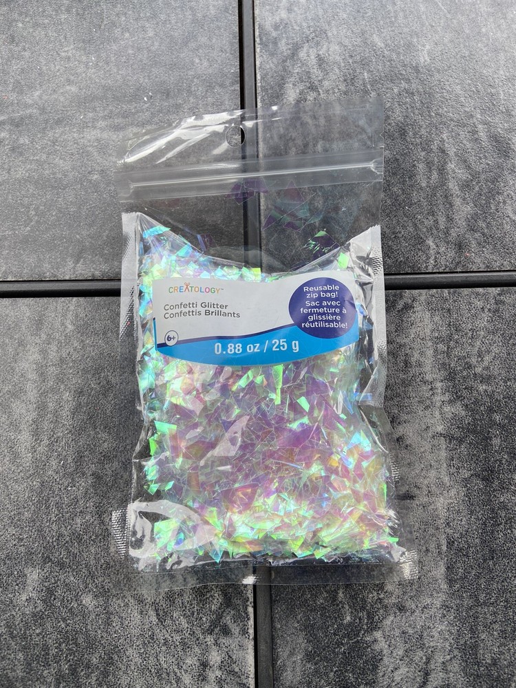 Pack Plastic Reusable Light Pink/Clear Confetti Party Decor 0.88oz/25g FREE S&H.