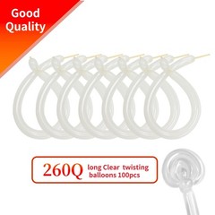 260 Clear Long Balloons for Animals, Thickening Skinny Latex Twisting for Arc…