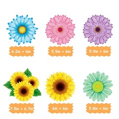 Spring Summer Hanging Decorations Set Sun Flowers Daisy Party Decor 30 PCS