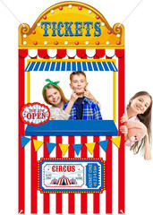 Carnival Circus Party Decorations Carnival Ticket Booth Circus Theme Photo Booth