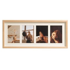 Stylish Frame for 4 Photos in Black for Display and Gifts