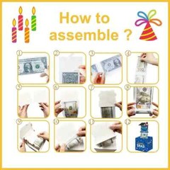 Class of 2025 Graduation Party Decoration Kit Cake Topper and Cash Gift Box Surp
