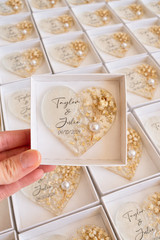 Personalized Wedding Favor Magnet, Elegant Wedding Magnets for Guests