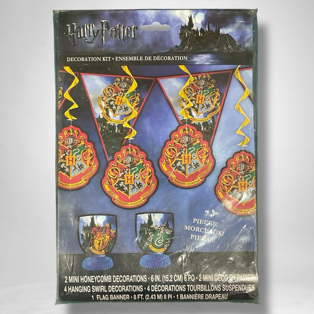 Harry Potter Birthday Party Decorations Kit Hanging and Honeycomb 7pc New
