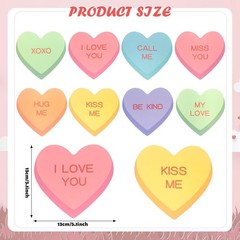 48 PCS Valentines Day Candy Heart Cutouts Colorful Bulletin Board Party Decor