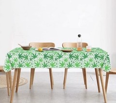 3 Pcs Hawaii Tropical Leaves Weed Leaf Tablecloth Disposable Plastic Rectangular