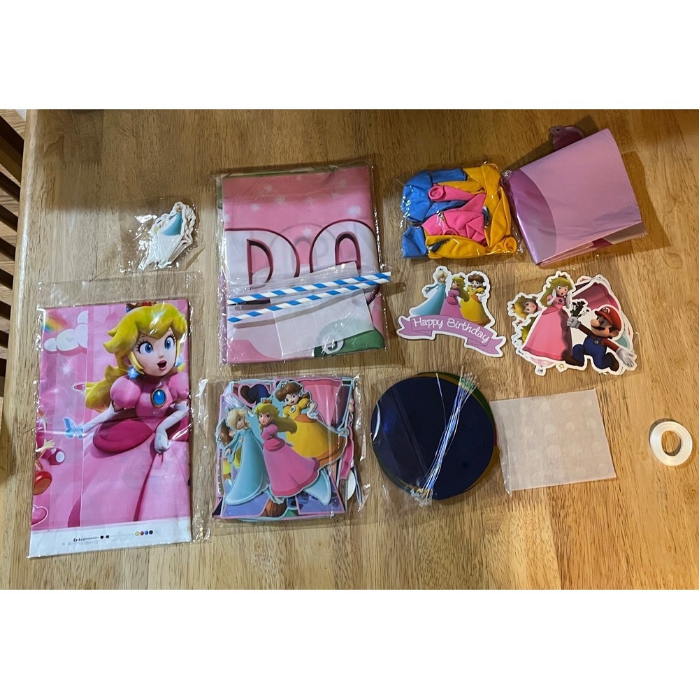 New Princess Peach Birthday Party Decorations Pack