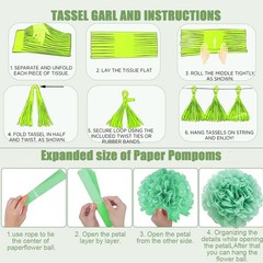 Blue Party Decorations,15PCS Dusty Blue Beige Decorations for Men Girl Boy,Ha…