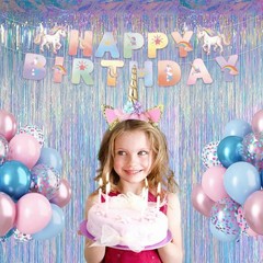 2 Packs Foil Fringe Curtain Backdrop | Party Decoration | Birthday Photo Booth