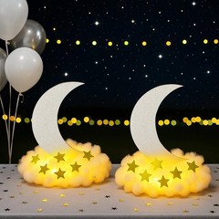 9 Sets Twinkle Twinkle Little Star Table Centerpieces DIY Moon Stars Baby Sho…