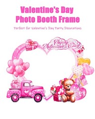Valentines Day Photo Booth Frame Handheld Selfie Props Party Wedding Holiday