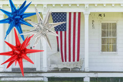 9PCS Blue Red White Explosion Balloons for Independence Day – 22″ 4Th of July Sp