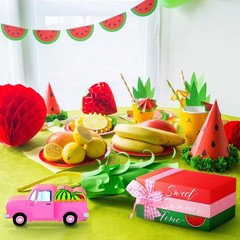 4 Pcs Watermelon Tiered Tray Decor Mini Summer Decor Summer Table Decorations…
