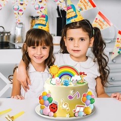 Cartoon Cake Toppers- 26Pcs Cartoon Cake Toppers with Mouse, Elephant, Pig