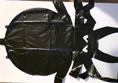 Halloween Spider Foil Balloon Decoration, Black White Spiders Theme
