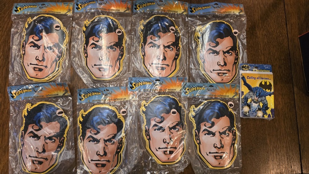 Party Express Hallmark DC Superman Party Masks *New* 64