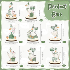 16 Pcs Wooden Baby Shower Table Centerpiece Sage Green One Silly Goose Tabletop
