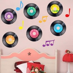 30pcs Record Cutouts 1950s Rock and Roll Music Party Two Sided Decoration 7 I…