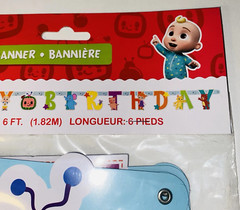 Cocomelon Happy Birthday Jointed Banner 6ft Play Time Great For A Birthday Party