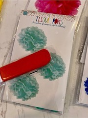 Target Tissue Pom Poms – Blue, Pink, Yellow, Orange, Teal, Burgundy