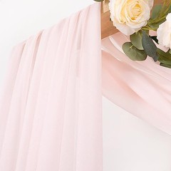 Blush Pink Wedding Arch Draping Fabric 1 Panel 20ft Sheer Chiffon Drapery