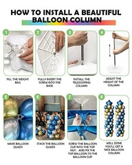 Balloon Column Stand Kit Sets of 2, 7 Feet Height Adjustable 2.1M – Set of 2
