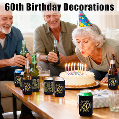 60Th Birthday Decorations for Men Women, 12PCS 60Th Birthday Party Supplies, 60T