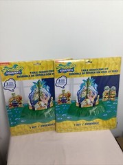 Nickelodeon 3 Piece SpongeBob Birthday Celebration Table Decorating Kit -2 Avail