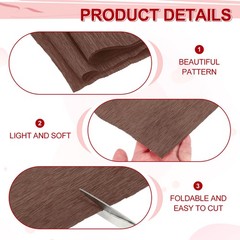 Crepe Paper Roll Crepe Paper Decoration 7.5ft Long 20 Inch Wide Dark Brown