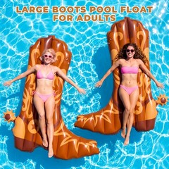 Pool Float,6 Ft Cowgirl Boot Pool Float for Adults Funny Bride Pool Floates I…