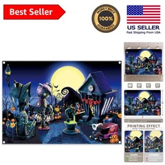 Durable 7x5ft Halloween Nightmare Backdrop – Perfect for Baby Showers & Parties