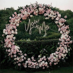 7.2FT Round Balloon Arch Stand – Golden Metal Circle Frame for Events