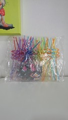 80s Party Retro Multicolor Plastic Straw Whips Set 48 Pcs X003U2DPZD