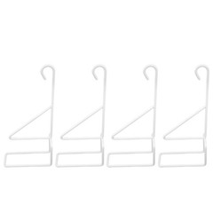 4Pcs Heavy Duty White Iron Plant Hangers for Porch Balcony Garden Use