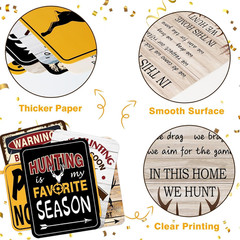 Hunting Party Decorations – 9 PCS Gone Hunting Birthday Party Sign Decorations f